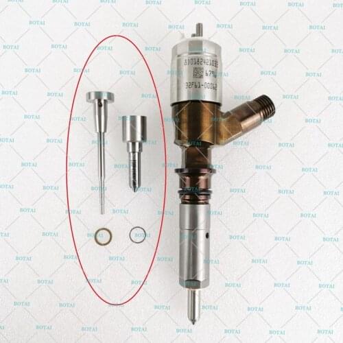 High quality common rail injector repair kits for CAT 320D 326-4700 10R-7675 32F61-00062 injector with nozzle and valve