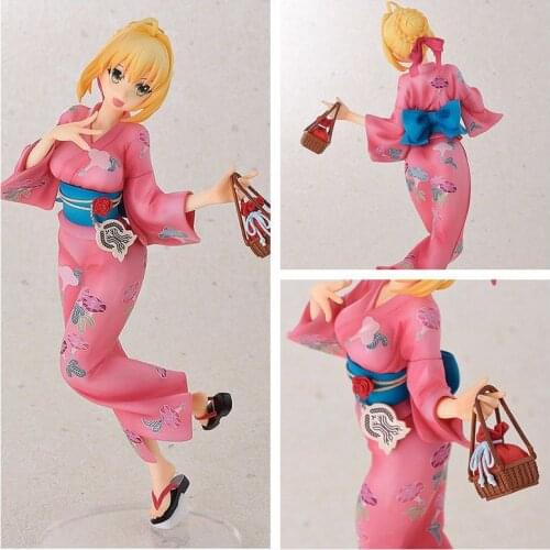 Japanese anime figure Fate/Grand Order saber ukata ver action figure collectible model