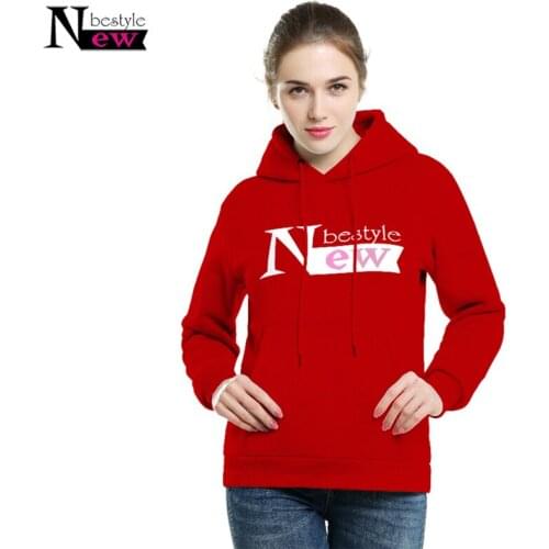 Fashion Newbestyle Letter Printed Hoodies Women Hip Hop Fleece Hooded Sweatshirt Women Oversized Hoodie Pullovers Sudadera Mujer