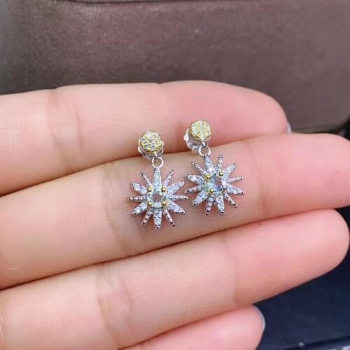 Grace lovely stars Talonpaw natural Aquamarine drop earrings Natural light blue topaz earrings 925 silver girl gift jewelry