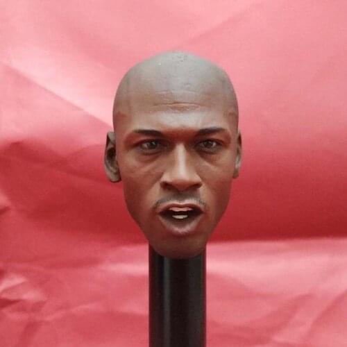 1/6 Scale Black Michael Head Sculpt Open Mouth Male Soldier Head Carving for 12in Phicen M36B Body Model Toy