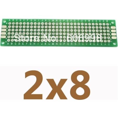 10pcs/lot 2*8cm Double Side Prototype Copper PCB Board Universal Printed Circuit Board For Arduino Experimental Plate DIY