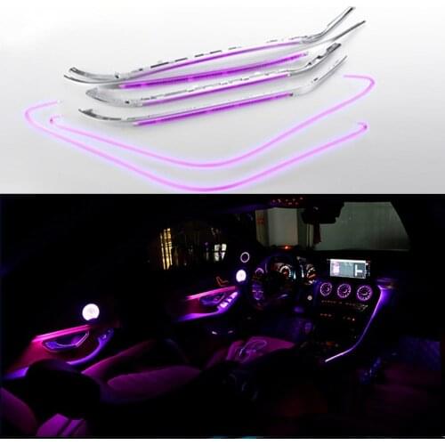 12/64 colors 4 door+Front Footlight+4 modules Neon Light For C GLC W205 X253 2014-2018 ambient light dashboard atmosphere light