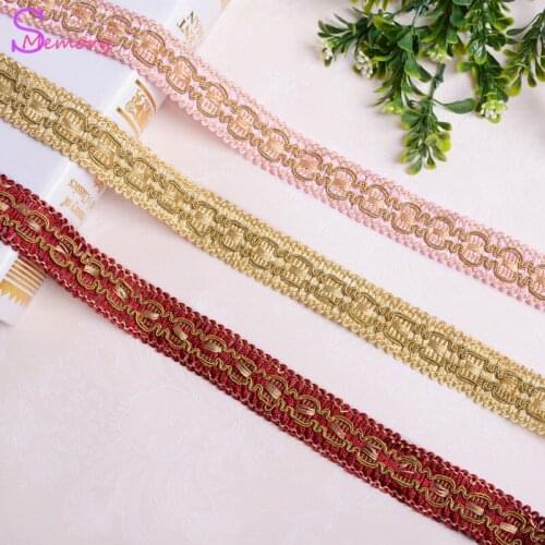 12M 2.5CM Color Curtain Lace fabric Ribbon Trim Fringe DIY accessories for Dress Sofa Cushion Pillow Clothing Decoration