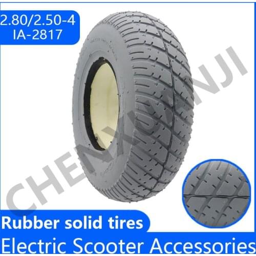 2.80/2.50-4 Solid Tire 9 Inch Rubber thickened tire for Trolley Tricycle Electric Scooter Puncture Resistant Tyre