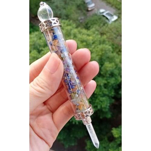 5pcs Natural Multi-stone Rock Quartz Stone Pendant Energy Reiki Healing Amulet