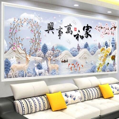 5D Diamond Painting Full Crystal Embellishment Handmade Living Room Masonry Pearl Embroidery