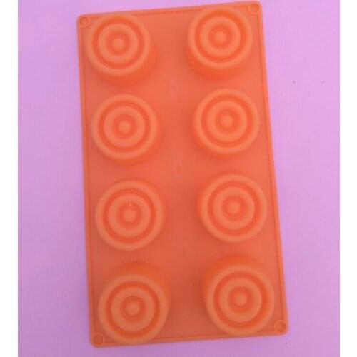 8 cavity Donuts shape silicone mold fondant cake decoration mold ice mold resin clay craft mold DIY tool