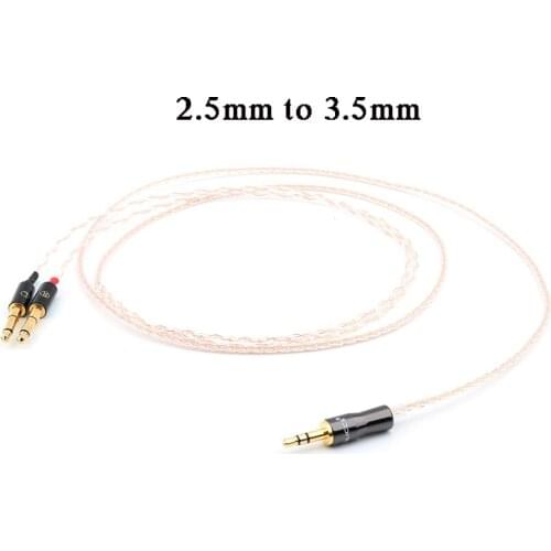 8cores Replacement Headphones Cable Audio Upgrade Cable For Meze 99 Classics/Focal Elear Headphones Pure Copper Cable