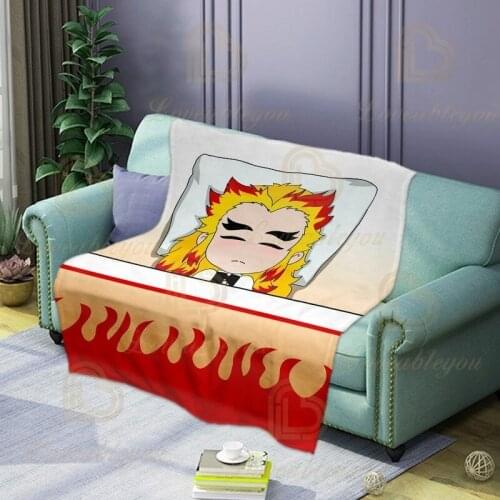 Anime Bedspread Blanke High Density Super Soft Flannel Blanket To on For The Sofa/Bed/Car Portable Comfortable Plaids