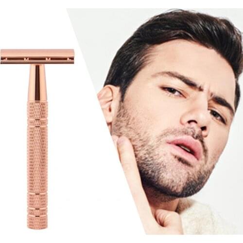 Razor Safe Portable Aluminum Alloy Wet Shaving Manual Shaver for Home