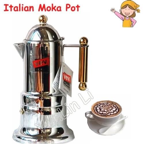 Italian Moka Pot Household Mocha Coffee Machine Stainless Steel Commercial Espresso Coffee Maker