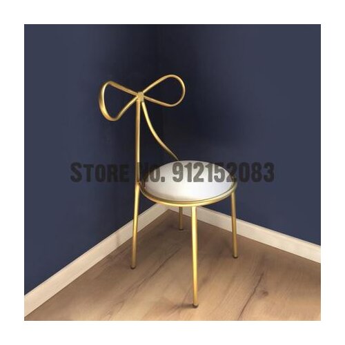 Net red ins makeup chair back chair modern minimalist princess bow nail nail chair light luxury nordic dressing stool