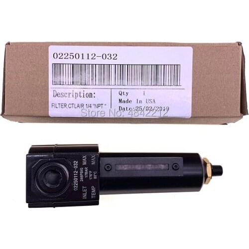 Free shipping 2pcs/lot pipeline filter assembly drain valve filter element 02250112-032 for Sullair screw air compressor parts