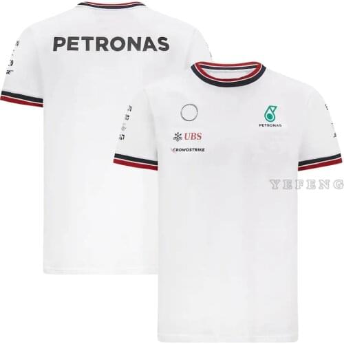 2021 For AMG Petronas Motorsport F1 Team Racing GP Mens Team line Breathable Casual Short Sleeve T-Shirt Summer Car Fan Jerseys