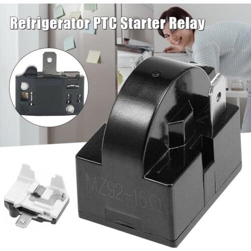 Refrigerator PTC Starter Relays 15 Ohm 2-Pin Compressor Overload Protector 1/6HP Accessories In Stock