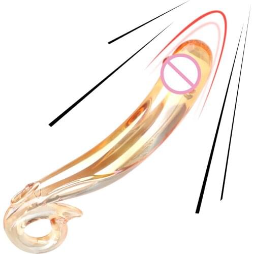 Crystal Glass Dildos Anal Plug Sex Toys for Women Butt Vagina Massager Female Masturbation Erotic Handheld Ring Products Adults