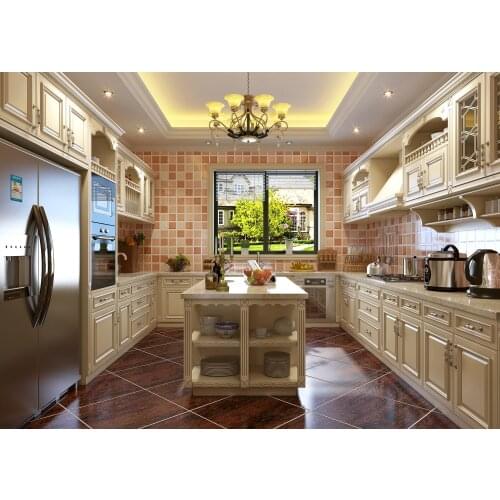 Customized of Classic Solid Wood Kitchen Cabinets