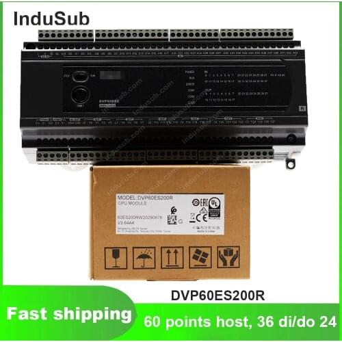 DVP60ES200R PLC controller ES2 Series Standard DI 36 DO 24 Relay Original NEW