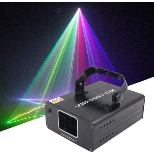 DMX512 RGB Stage effect lighting 1 Hole Scanner Line Laser Full color home party DJ Laser Projector for DIsco party Club KTV Bar