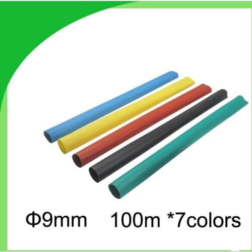 Hot sales 1KV 9mm Diameter Heat Shrinkable Tube heat Shrink Tube 100M/roll Heat shrink tubing
