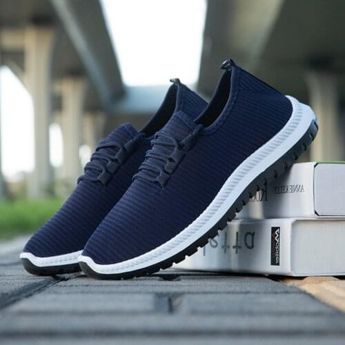Men Shoes Mesh Cloth Non-slip Wear-resistant Breathable Casual Flat Shoes Summer Lightweight Sports Shoes Male Sneakers Loafers