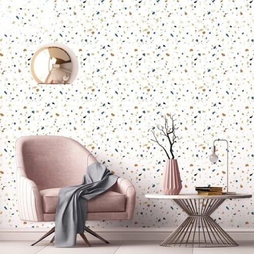 Terrazzo Flooring Waterproof Self Adhesive Wallpapers Living Room Kids Bedroom Decor Wall Sticker Kitchen Cabinet Contact Paper