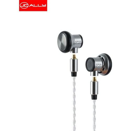JCALLY EP05 Flat Head Earbuds 16mm driver High Resolution PET Biofilm 5N High Purity OFC Earphone With MMCX Replaceable cable