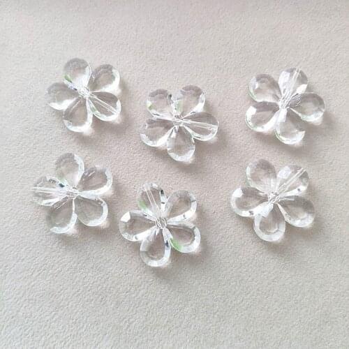 New arrival! 31x30mm 140pcs Acrylic Clear Flower shape beads for Headdress accessories Earrings parts,hand Made Jewelry DIY