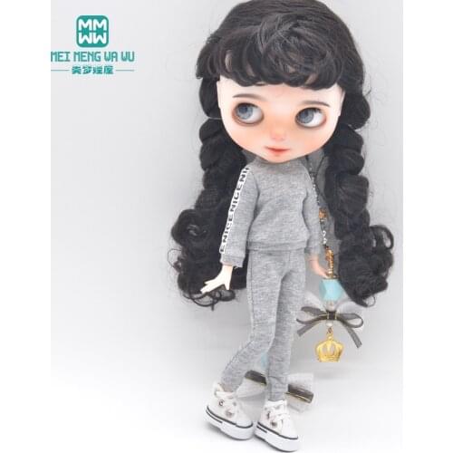 Doll clothes for Blyth Azone OB23 OB24 doll accessoreis Fashion candy color sports suit