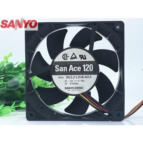 Original For Sanyo 9G1212HE403 12cm12025 12V 0.58A 4line PWM temperature control cooling fan