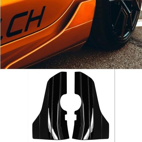 Glossy Black Primer Rear Bumper Lip Spoiler Splitter Canards Side Skirts Body Kit For Tesla Model 3 Sedan 2018 2019 2020 2021