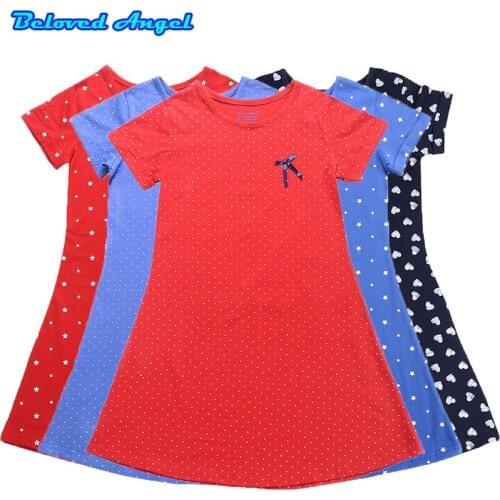 Girls Party Dresses Toddler Princess Summer Dress Striped 100% Cotton Baby Girl Short Sleeve Clothes Kids Unicorn Dress Vestidos