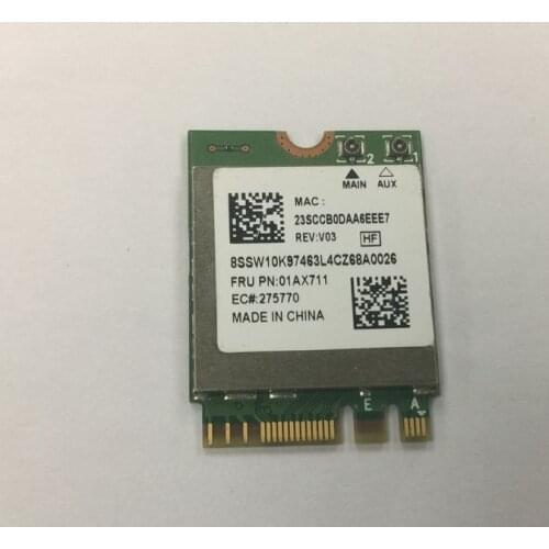 SSEA Wholesale for new Realtek 8822BE RTL8822BE NGFF 802.11ac 2.4G/5GHz For Thinkpad L470 L570 T470 T570 FRU: 01AX711