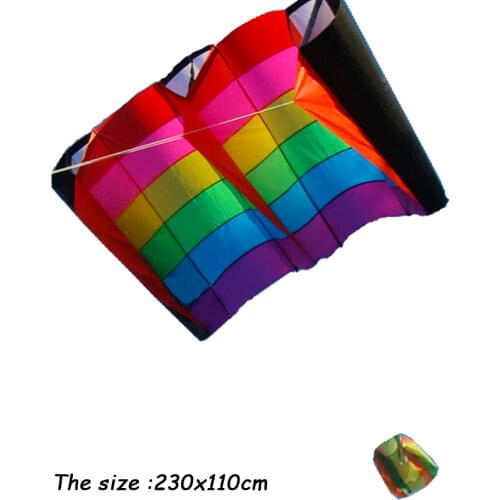 Outdoor Fun Sports Rainbow Colorful Birds Wing Weifang Kite Flying Umbrella Cloth Easily The Most Beautiful Sky