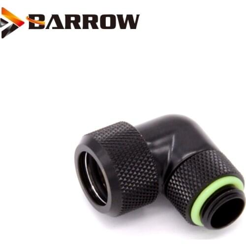 BARROW 90 Degree OD12mm/OD14mm/OD16mm Hard Tube Rotary Fitting Hand Compression Fitting G1/4'' Pipe use for Hard/Rigidity Tube