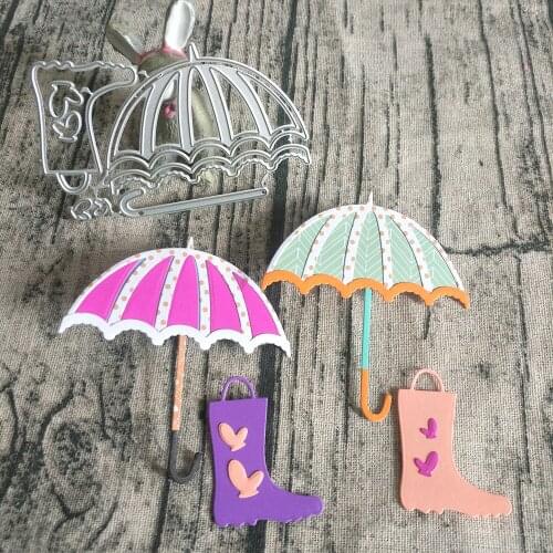 Umbrella, rain boots metal cutting mold, DIY scrapbook, card making, photo album, photo frame decoration, cutting crafts
