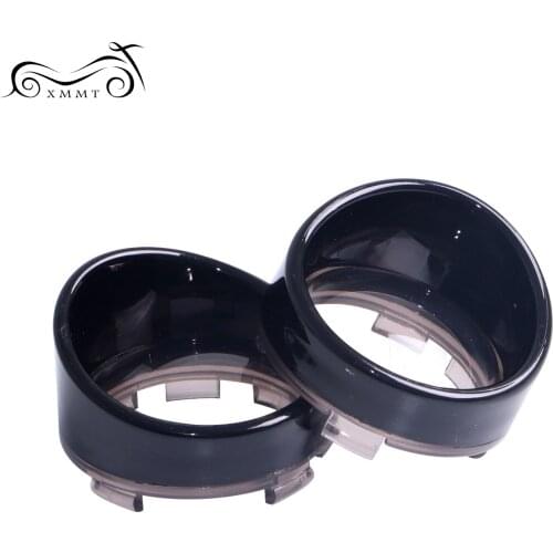 1Pair Motorcycle Turn Signal Light Blinker Bezels Indicator Lens Trim Ring Visor Cover For Harley Touring Sportster Softail Dnya