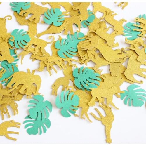 1pack Cute Jungle Animal Turtle Leaf Glitter Confetti for Birthday Baby Shower Party Table Decor Candy Box Supplies