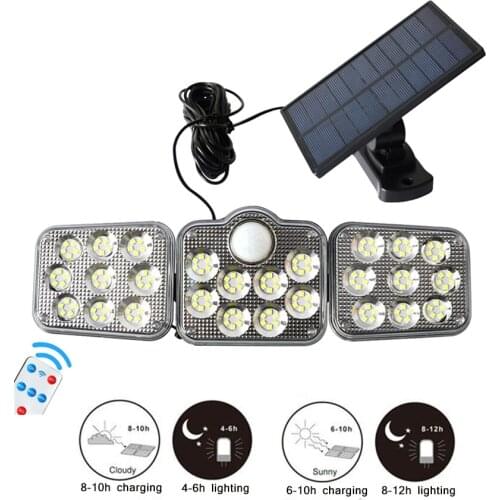 138 led seperable remote PIR Motion Sensor Solar Lights 120 Outdoor Separable Light Garden Security Waterproof Wireless Wall Lam