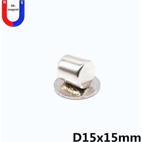 5pcs 15x 15 mm Cylinder neodymium magnet 15 mm*15 mm strong rare earth magnets round NdFeB permanent magnetic Dia 15X15 mm