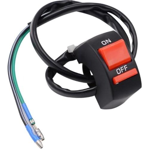 7/8" Universal Motorcylce Handlebar Accident Hazard Light Switch ATV Scooter Snowmobiles Handle Bar with Male terminal