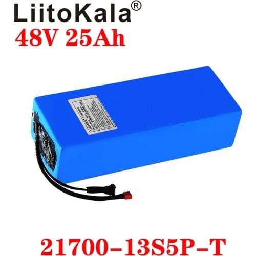 LiitoKala 48V 25Ah Electric Bike Triangle Battery 21700 5000mAh 13S5P 500W Scooter Battery 48v25ah Electric Bike Battery