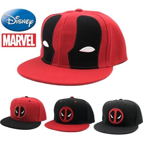 Marvel Deadpool Embroidery Hip Hop Snapback Hat Cotton Casual Flat Baseball Cap for Men Women Couples Casual Cap Birthday Gift
