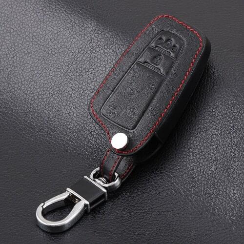 Genuine Leather Car Key Fob Cover Case for Toyota CHR C-HR Camry Prius Prado 2016 - 2018 2/3 Buttons Remote Keyless