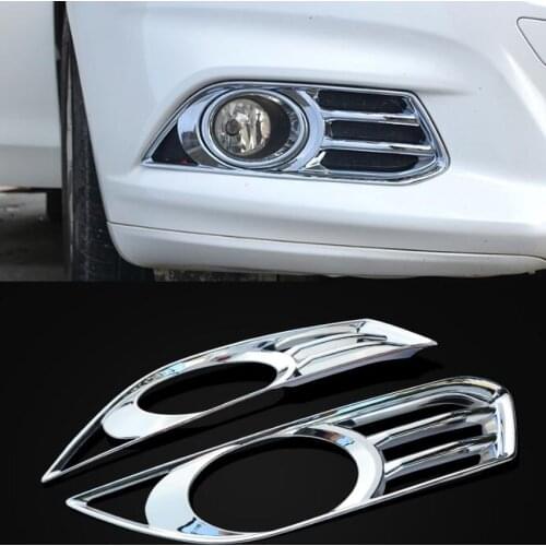 For Ford Fusion Mondeo 2013 2014 2015 2016 Car Front Fog Light Lamp Foglight Cover Trim Bezel Garnish Molding Chrome Styling