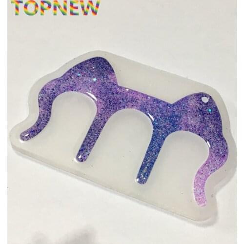 Flexible Silicone Mold Cat Ears Shaped Clips Bookmarks Piano Clamps Crafts Making for DIY Handmade Jewelry Pendant Craft Tool