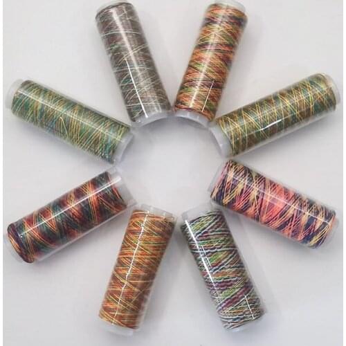 Rainbow Gradient Color Sewing Threads Embroidery Hand Quilting Needlework Fiber Tool DIY Handmade Sewing Accessories