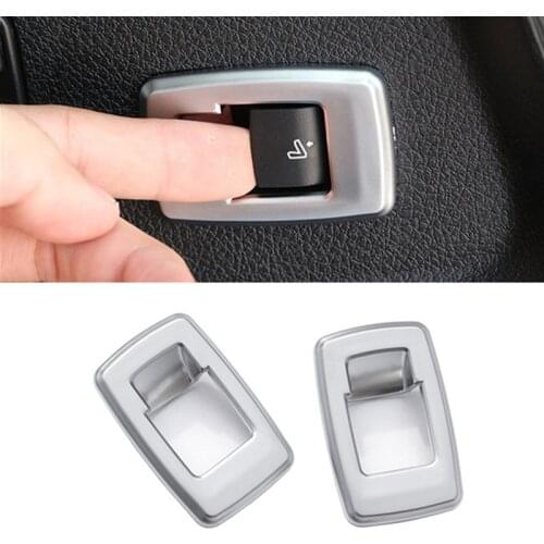 Chrome Car Styling Rear Seat Adjustment Buttons Decorative Frame Trim For BMW 2 Series F45 Interior Trunk Clasp Decor Covers