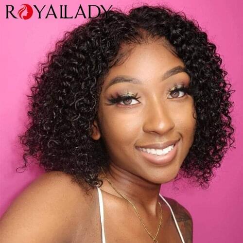 Short Bob Wigs 13x4 Lace Front Wigs Brazilian Curly Wave Human Hair Bob Wigs for Black Women Pre Plucked Natural Hairline